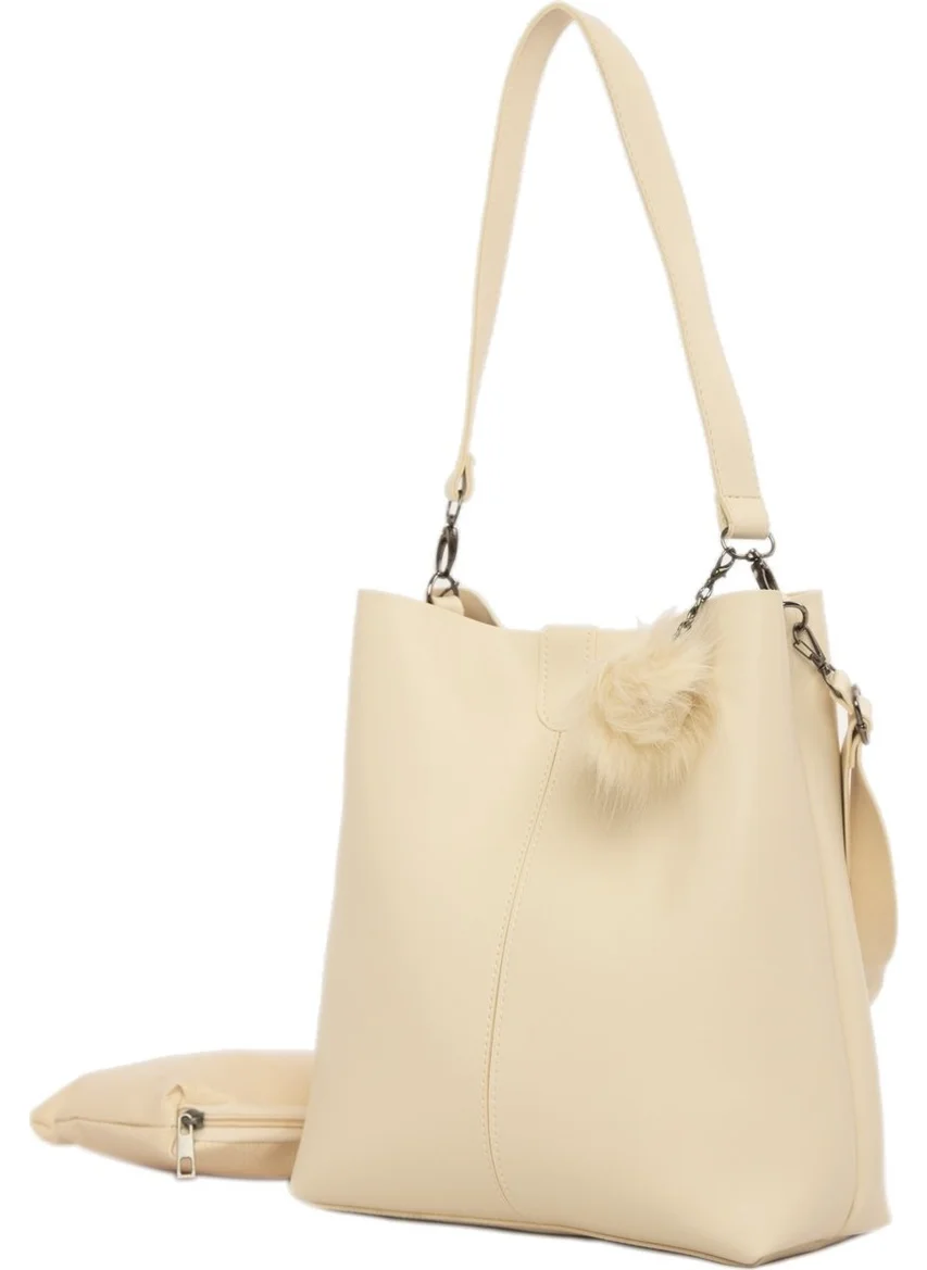 Bagmori Cream Unit Magnet Snap Bag