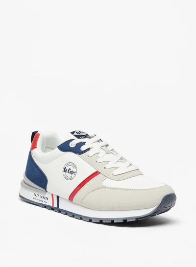 لي كوبر Men's Panelled Low Ankle Lace-Up Sneakers
