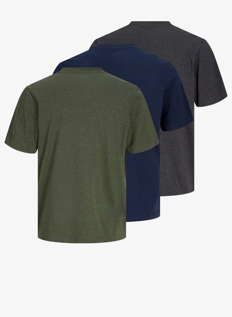 JACK & JONES 3 Pack Graphic Regular Fit T-Shirt