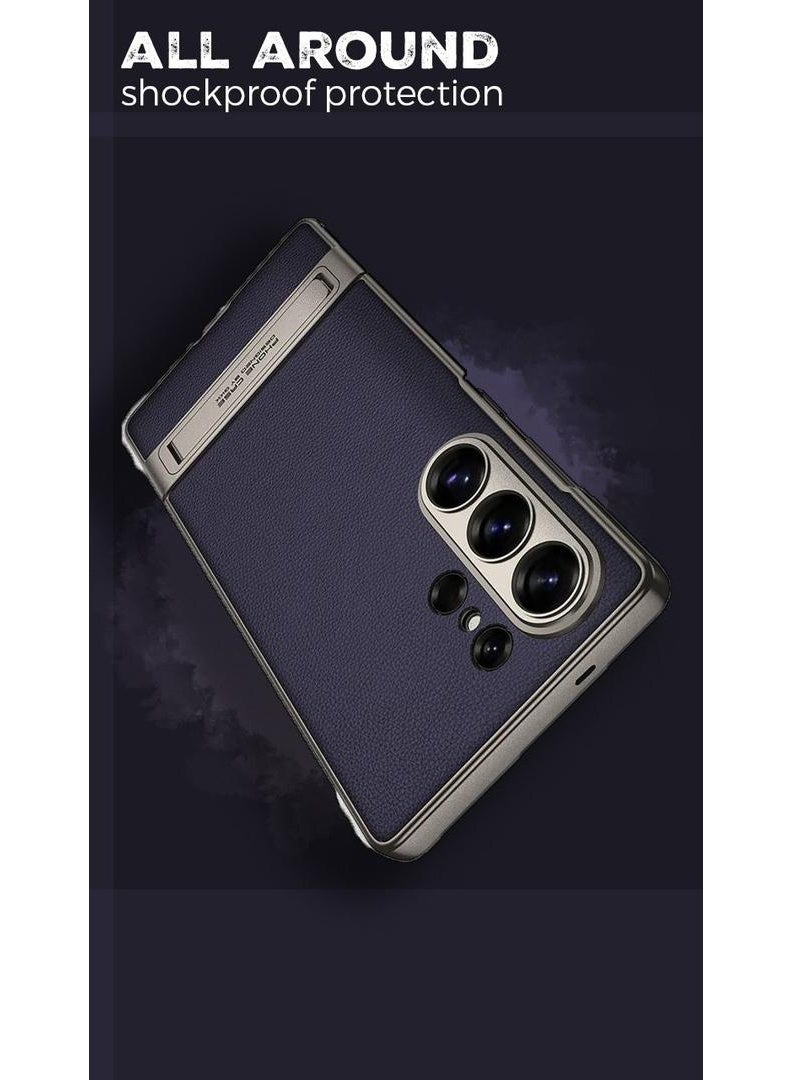 GKK Stylish Leather Case Compatible with Samsung Galaxy S26 Ultra (2026), Slim Business Design, Anti-Drop, All-Round Protection Phone Cover Support MagSafe Wireless Charging with KickStand Holder and Pen Slot Design - Pen NOT Included - Image 5