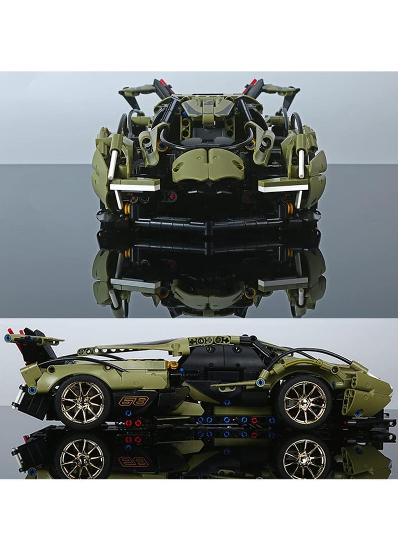 general Sports car building block toy boy or adult kit, 1:14 MOC building block racing model, 12-16 8-14 year old boy car, (1039 pieces) - Image 3