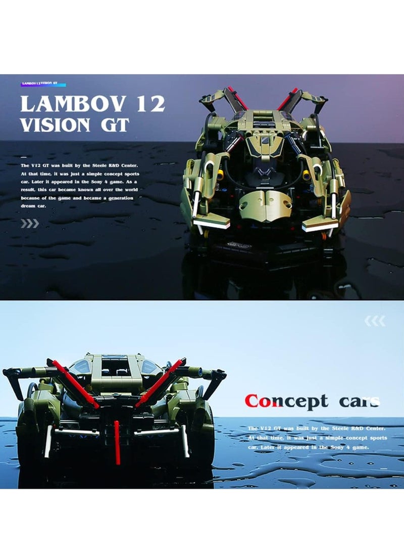 general Sports car building block toy boy or adult kit, 1:14 MOC building block racing model, 12-16 8-14 year old boy car, (1039 pieces) - Image 4