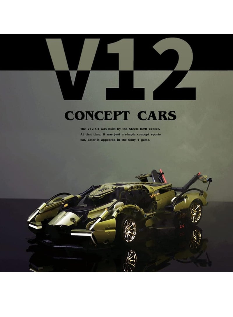 general Sports car building block toy boy or adult kit, 1:14 MOC building block racing model, 12-16 8-14 year old boy car, (1039 pieces) - Image 5