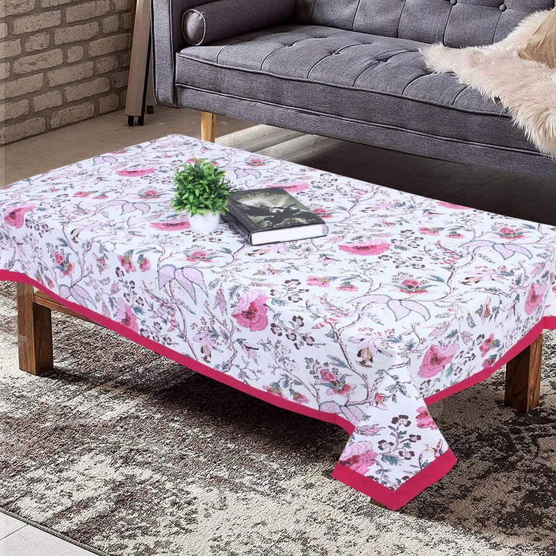 Texstylers Baby Pink Cotton 4 Seater Rectangular 40x60 Inches Center Table Cover Cloth Suitable for HomeLiving Room Stylish Table Dcor Purpose - Image 1