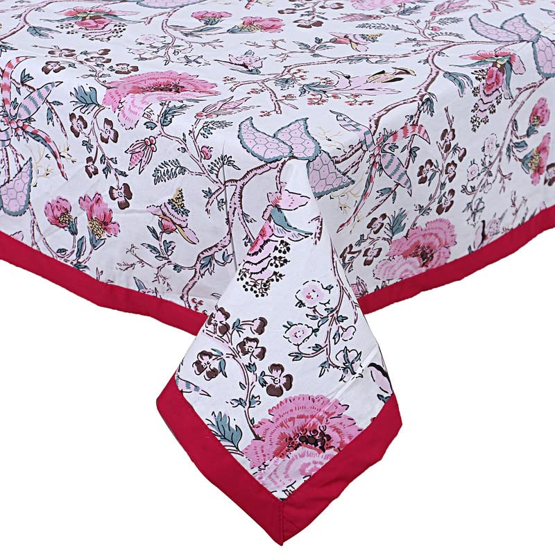 Texstylers Baby Pink Cotton 4 Seater Rectangular 40x60 Inches Center Table Cover Cloth Suitable for HomeLiving Room Stylish Table Dcor Purpose - Image 3