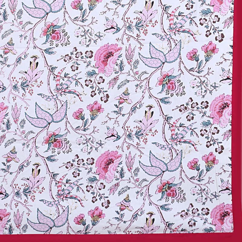 Texstylers Baby Pink Cotton 4 Seater Rectangular 40x60 Inches Center Table Cover Cloth Suitable for HomeLiving Room Stylish Table Dcor Purpose - Image 2