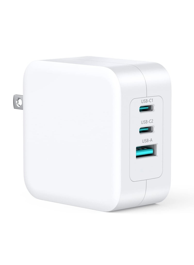 100W USB 3-port جيم شاحن سريع غان محول الطاقة ، متوافق مع ماك بوك برو 16 / 15 / 14 / 13 بوصة كمبيوتر محمول / غالاكسي S23 الترا / اي فون 15 / 14 الهاتف الذكي S22 ( بدون كابل ) - Image 2