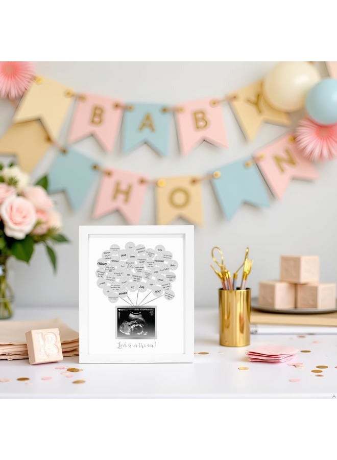 pearhead Baby Shower Signature Guest Book & Sonogram Keepsake Photo Frame, Unique Guest Book, White, Sticker Guestbook Frame - Image 5
