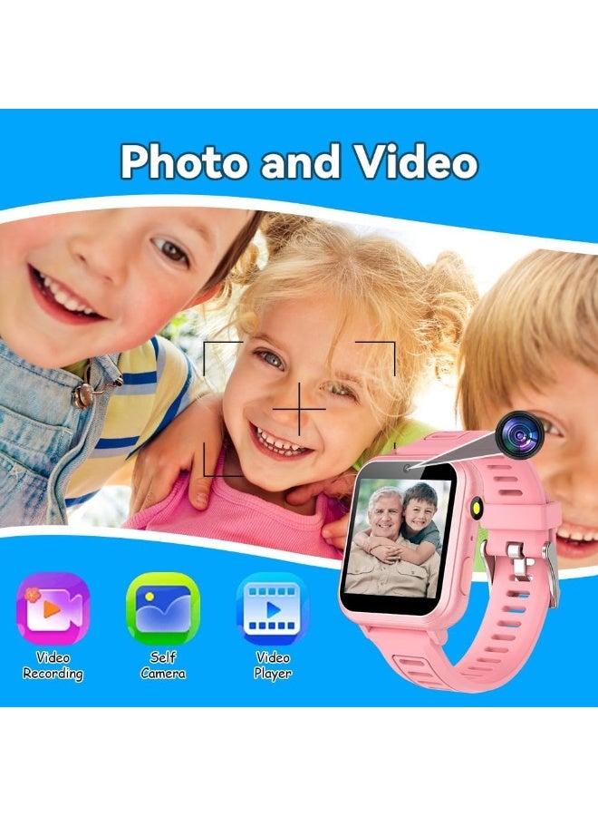 ZAICA Smart Watch for Kids with HD Touch Screen Video Camera Games Music Player Pedometer Alarm Flashlight 12 24 Hour Format No SIM Card Needed for Boys Girls Ages 5 to 12 Blue - Image 3