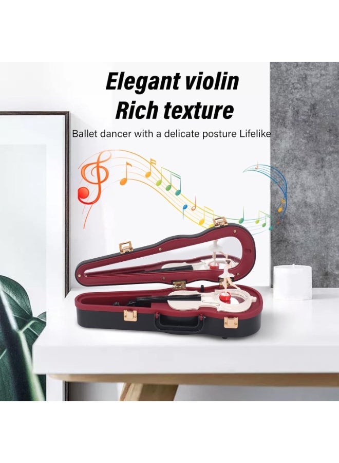 Enchanting Violin Musical Box - Rotating Ballerina & Classic Melody - Luxury Vintage Decor & Keepsake Gift for Her - Image 5