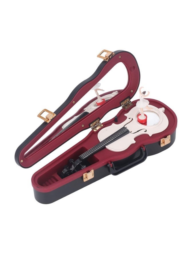 Enchanting Violin Musical Box - Rotating Ballerina & Classic Melody - Luxury Vintage Decor & Keepsake Gift for Her - Image 1