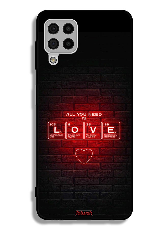 Tolwak Samsung Galaxy A22 4G Protective Case Cover All You Need Is Love - Image 1