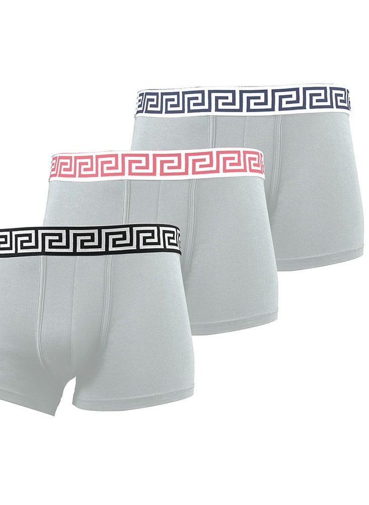 ZAAS - Mens Boxer Shorts Soft Cotton Men Pack Breathable Mens Underwear (Pack of 3) - Image 1