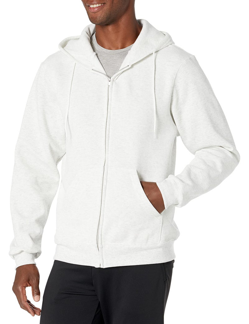 Soffe سويت شيرت هود كلاسيكي كامل بسحاب للرجال من سوفي، رمادي، كبير - Image 1