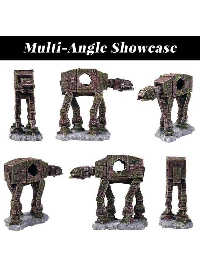PTFJZ Fish Tank Decorations at-at of Star Wars Aquarium Decorations Betta Fish Tank Accessories for Sleep Rest Hide and Play (M) - Image 5