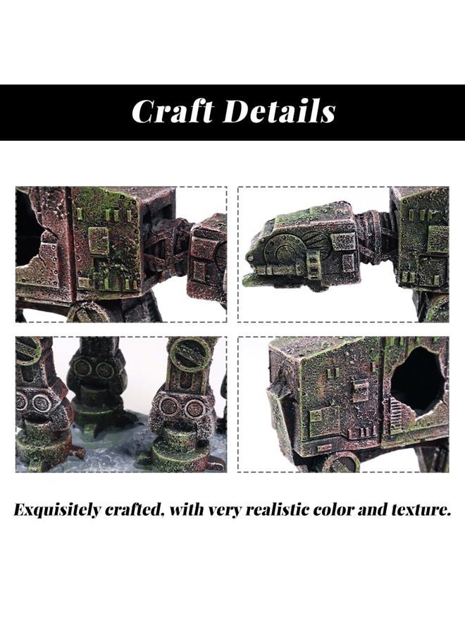PTFJZ Fish Tank Decorations at-at of Star Wars Aquarium Decorations Betta Fish Tank Accessories for Sleep Rest Hide and Play (M) - Image 4