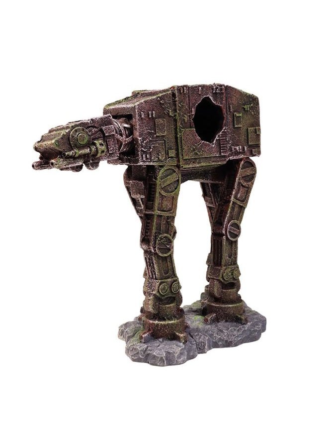 PTFJZ Fish Tank Decorations at-at of Star Wars Aquarium Decorations Betta Fish Tank Accessories for Sleep Rest Hide and Play (M) - Image 1