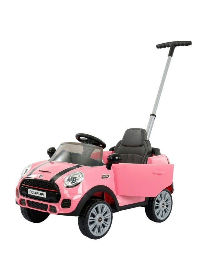 ROLLPLAY Rollpay Mini Cooper Play Push Car (80 cm, Pink) - Image 1