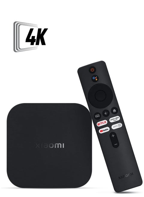 Mi Box S الجيل الثاني مدمج - Chromecast Android 4k Ultra HD+HDR صندوق التلفزيون الذكي مع مساعد Google