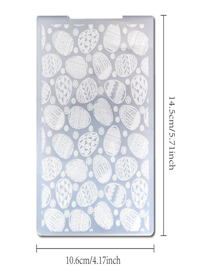 Arbuya Easter Eggs Background Plastic Embossing Folders for Card Making Spring Eggs Embossing Folder for Scrapbooking Pages Paper Crafting Clay Decoration - Image 3