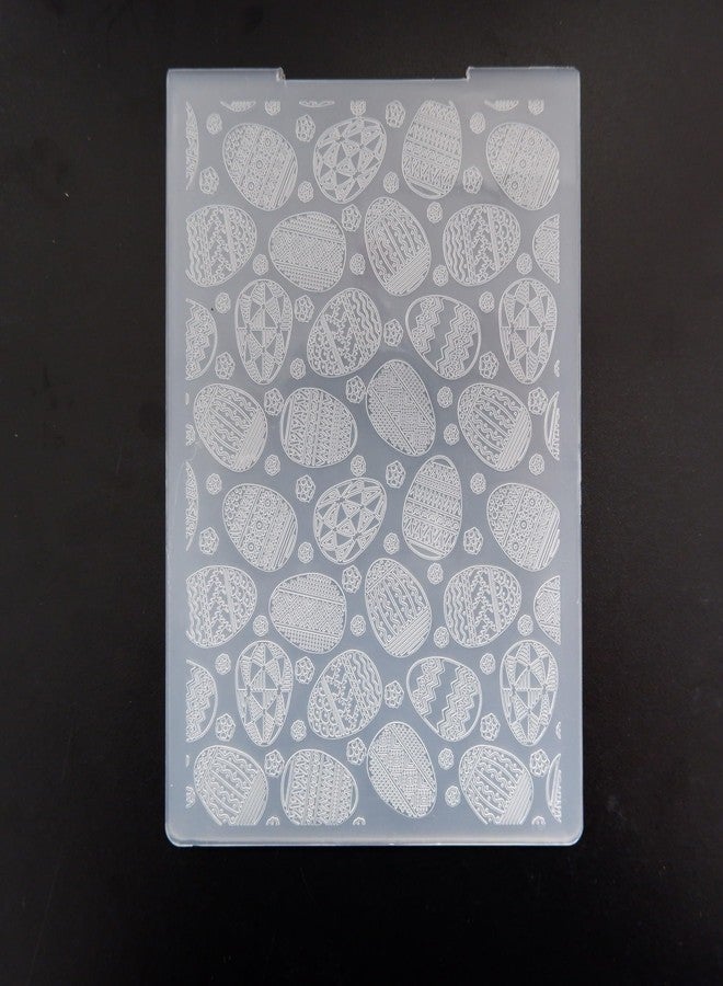 Arbuya Easter Eggs Background Plastic Embossing Folders for Card Making Spring Eggs Embossing Folder for Scrapbooking Pages Paper Crafting Clay Decoration - Image 4