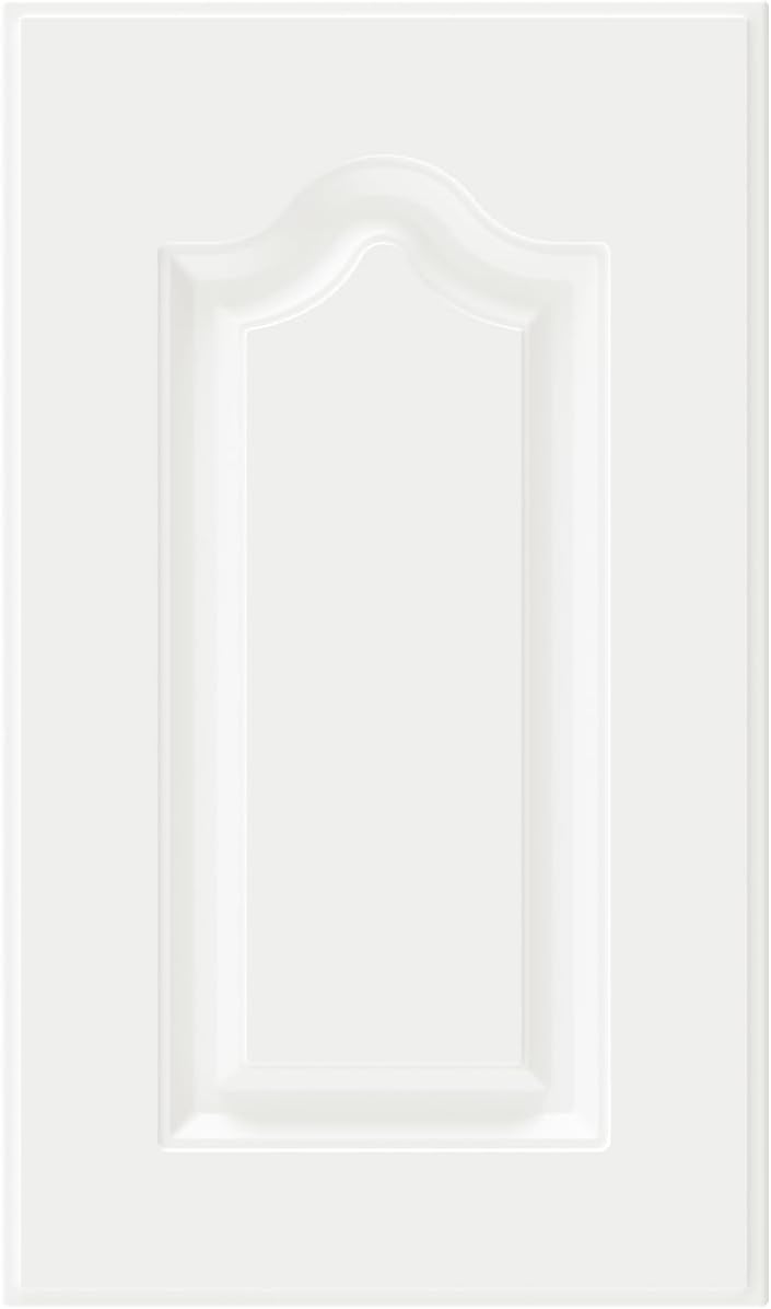 BOTOOT Built-in Cabinet Doors - Semicircular Cabinet Replacement Doors for Kitchen, Living Room, Bedroom, Bathroom and Other Scenarios - 22.5 Inch High (White, 13.25 Inches Wide) - Image 1