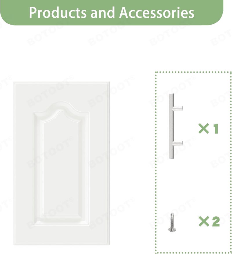 BOTOOT Built-in Cabinet Doors - Semicircular Cabinet Replacement Doors for Kitchen, Living Room, Bedroom, Bathroom and Other Scenarios - 22.5 Inch High (White, 13.25 Inches Wide) - Image 5