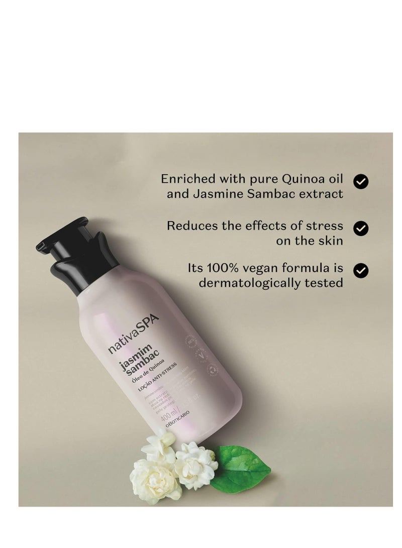NATIVA SPA O BOTICÁRIO Nativa SPA by O Boticario Jasmin Sambac Anti-Stress Body Lotion, Fragranced Moisturizer Enriched with Purified Quinoa Drops to Boost Hydration, 13.5 Ounce (400ml) - Image 5