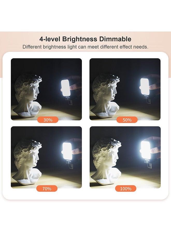 VIJIM LED Video Conference Light Fill Light with Clip 4W 6500K Daylight Brightness Dimmable SOS Mode with Built-in 1200mAh Battery for Laptop Tablet Phone Video Chatting Online Teaching Remote Working  - Image 5