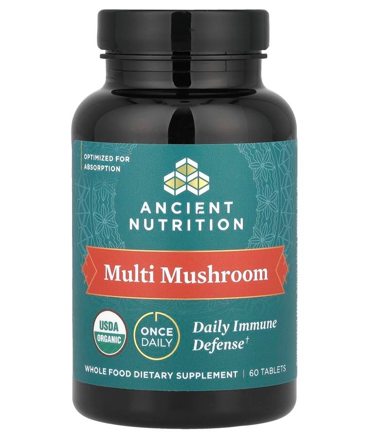 Ancient Nutrition Multi Mushroom Daily Immune Defense 60 Tablets