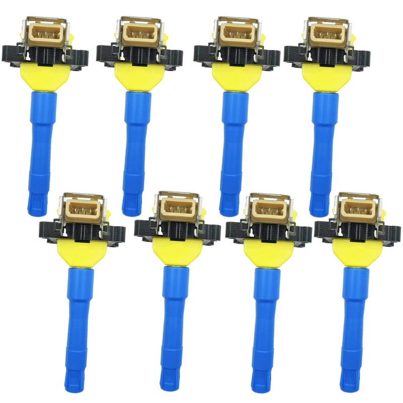 GP POWER IGNITION COILS IGNITION COILS UF226 UF68 SET OF 8 COMPATIBLE WITH BMW 318 320 325 520 525 530 540 730 740 840 M3 18 20 25 30 40 L4 L6 V8 E32 E34 E36 E38 M50 M52 M60