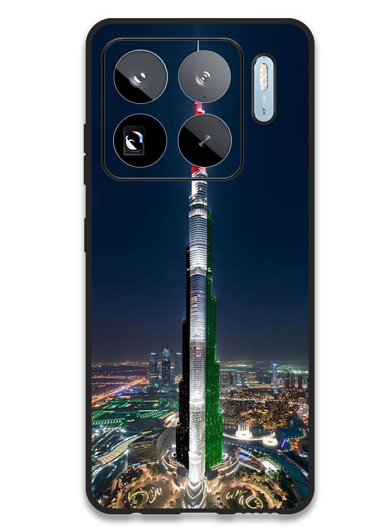 Theodor Case Compatible with Xiaomi 15S Pro 6.73 Inch Protection Shockproof Bumper Cover Burj Khalifa UAE Flag - Image 1