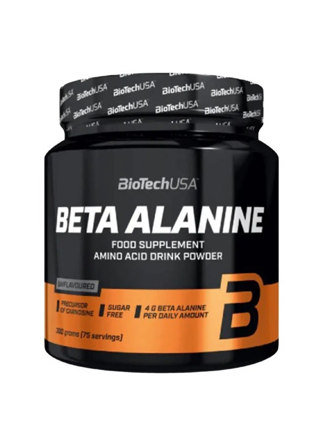 Beta Alanine Unflavored 300g, Sugar-Free and Fat-Free Amino Acid Powder, Easy-Mixing Sports Nutrition Supplement for Pre-Workout Drinks and Active Lifestyles