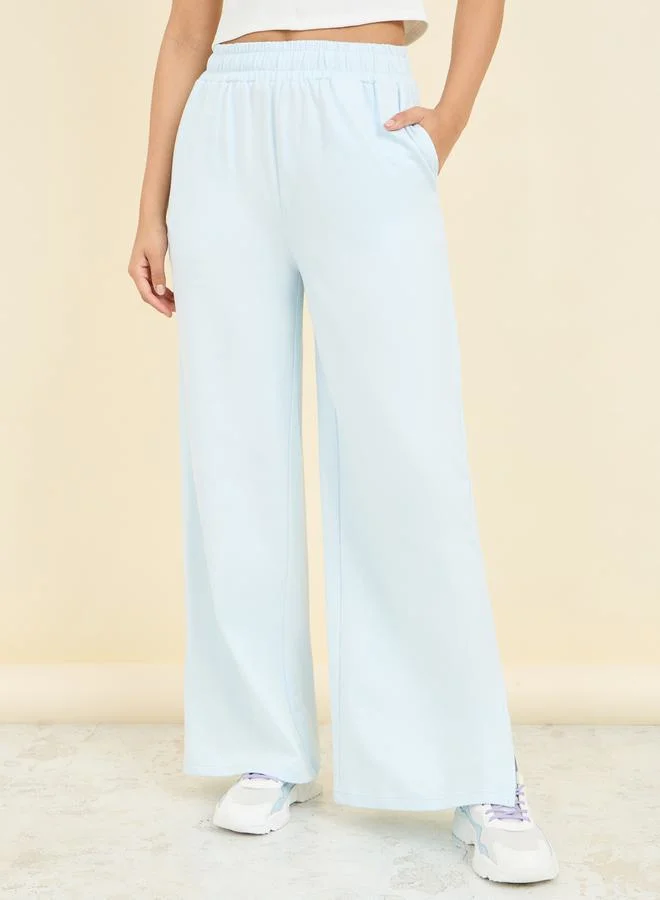 Styli High Rise Side Slit Hem Jogger