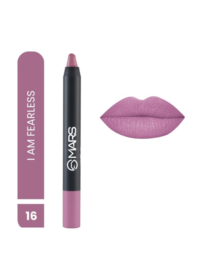 مارس أحمر شفاه مارس طويل الأمد يدوم حتى 12 ساعة | لمسة نهائية غير لامعة | مقاوم للماء | قلم تلوين الشفاه لن يتلطخ ولن يتزحزح (3.5 جم) (16-I Am Fearless) - Image 5