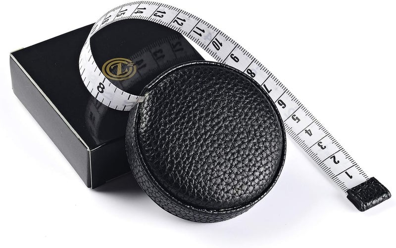Z_جوده وثقه 3m/120 Tape Measure Body Measuring Tape for Body Cloth Tape Measure for Sewing Fabric Tailors Medical Measurements Tape Dual Sided Sewing Cloth Tailor Craft Ruler Retractable (Black, 1 Pack) - Image 1