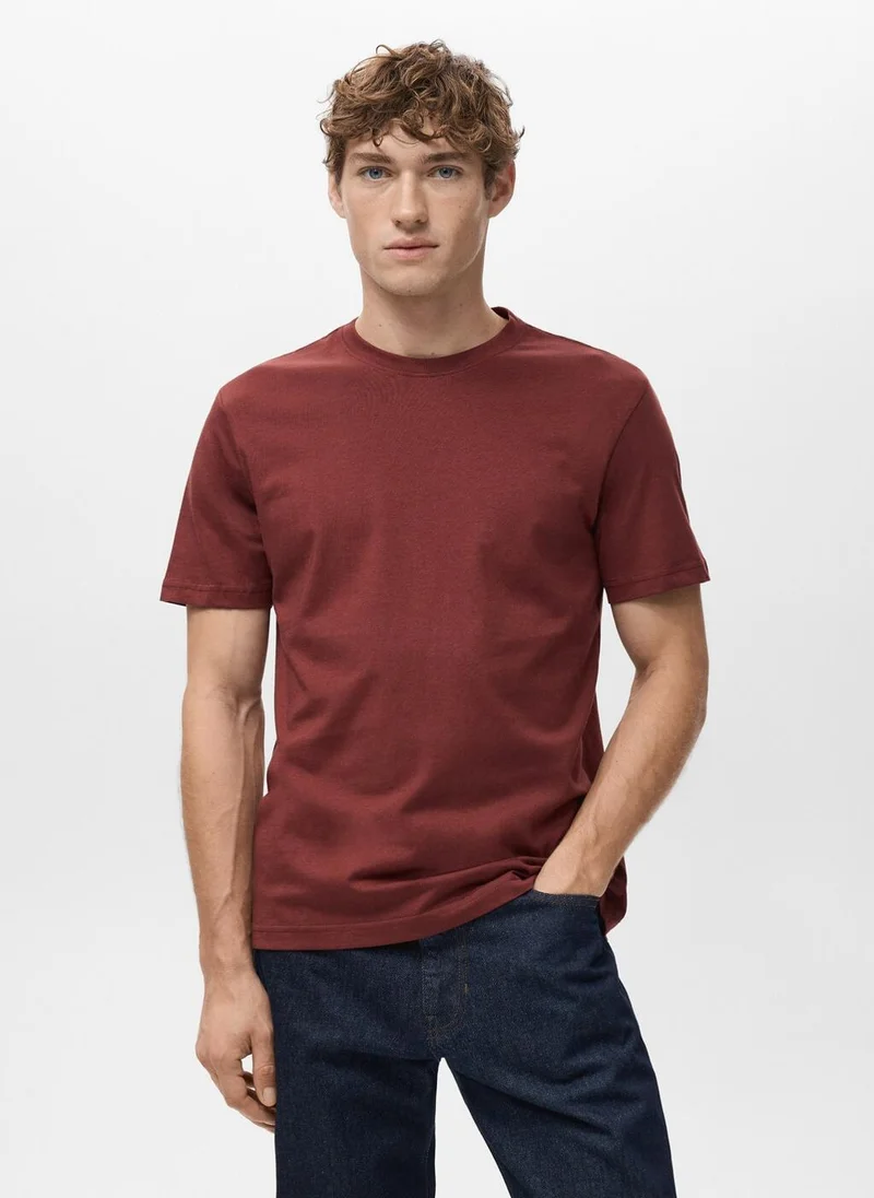 Mango Man 100% cotton slim-fit t-shirt