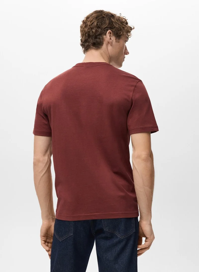 Mango Man 100% cotton slim-fit t-shirt