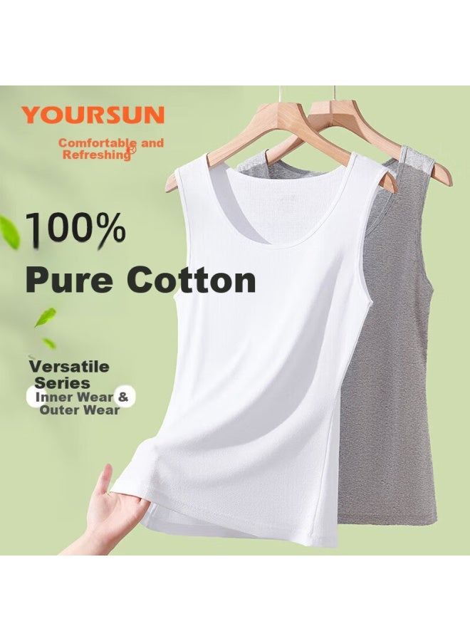 Your Sun Yi Er Shuang Women's Cotton Camisole Spring And Summer Inner And Outer Thin Backless Anti-light Top - Image 1