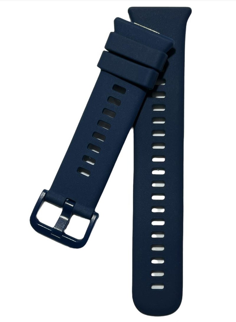 Silicone Sport Band For Huawei Watch Fit 2 Pure Color Silicone Watch Band BLUE - Image 1