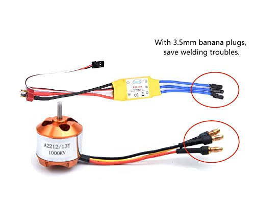 YoungRC A2212 1000KV Brushless Motor + 30A ESC Electric Speed Controller + 1045 Propeller CW CCW Kit for RC Multicopter Quadcopter - Image 3