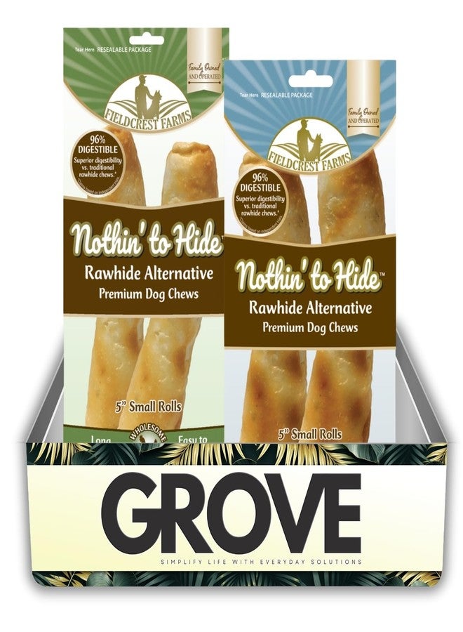 GROVE Fieldcrest Farms Nothin’ to Hide Beef Grain Free Chews for Dogs 5 in. 2 pk Bundle with Dog Treat Chew – Beef Chews for Dogs, Grain‑Free, Natural Chewing Snack – Gift Set (2 Items) - Image 1
