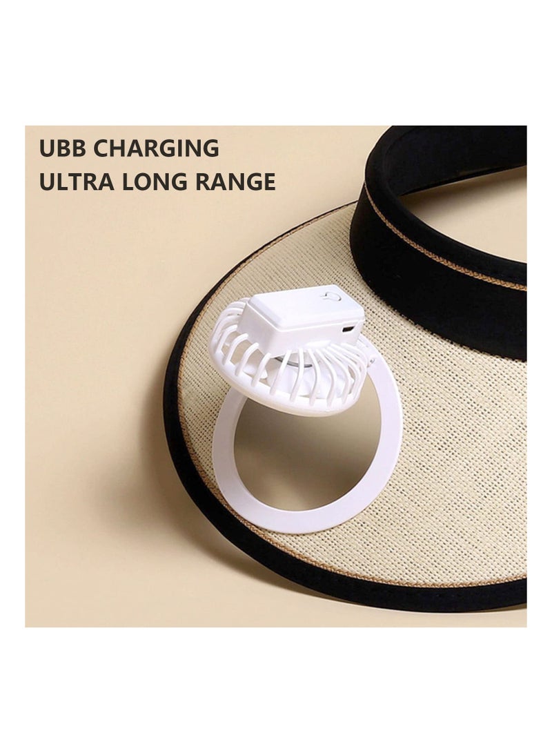 SYOSI Sun Visor Hats with Fan, UPF 50+ Visor with Built-in Fan 2 in 1 Fan Visor Hat Outdoor Cooling Hat Portable Fan Hat Adjustable Visor Fan Sun Protection Hat with 3 Temp Modes for Women Travel - Image 4