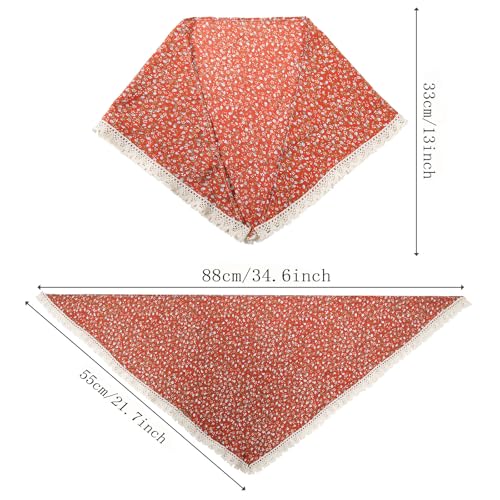 Molans Chiffon Scarf Bandana - Floral Hair Kerchief Print Scarves for Women - Image 2