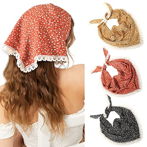 Molans Chiffon Scarf Bandana - Floral Hair Kerchief Print Scarves for Women - Image 1