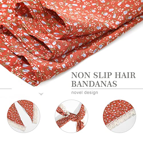 Molans Chiffon Scarf Bandana - Floral Hair Kerchief Print Scarves for Women - Image 5