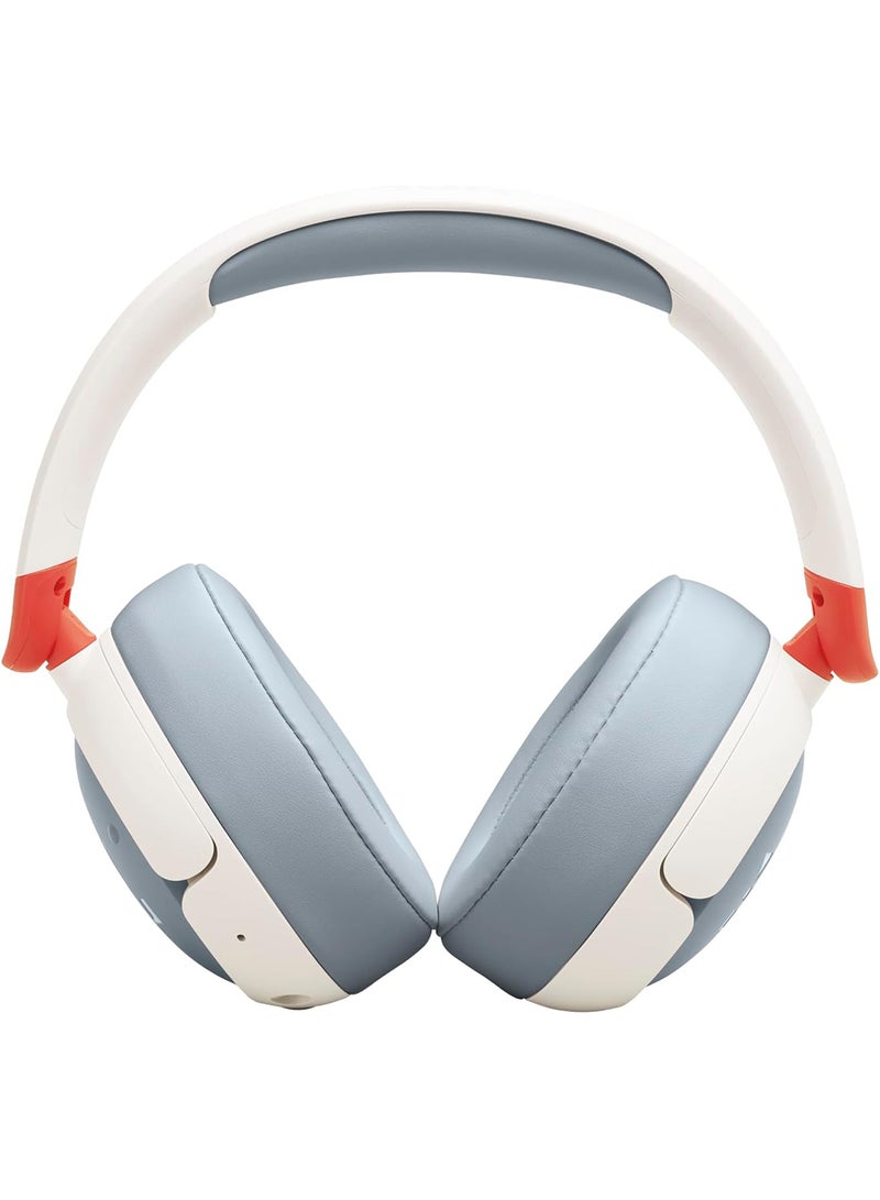 JBL Junior 470 NC Wireless Over-Ear Bluetooth Headphones with Active Noise Cancelling for Kids, Microphone, 50h Playback, Safe Sound, Low Volume, Easy Operation and Stickers White - Image 5