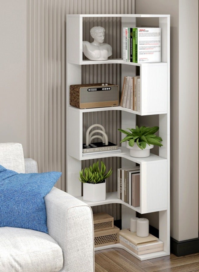 سي آند سي هوم رف كتب زاوية متعدد الطبقات، رف كتب، رف كتب زاوية خشبي لغرفة الدراسة وغرفة المعيشة والمكتب 30 × 30 × 160 سم - Image 2