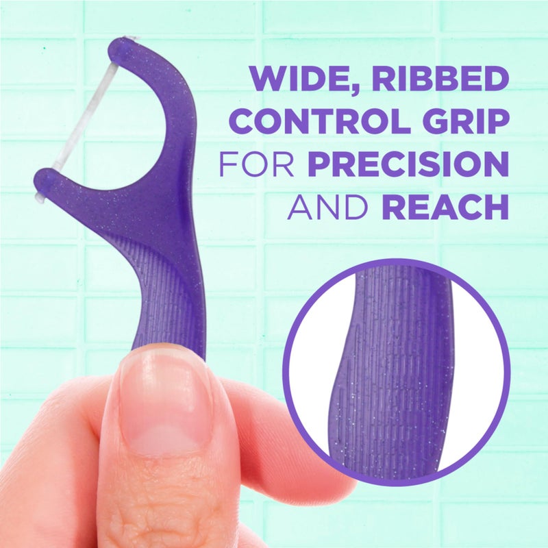 Gum GUM Comfort Slide Floss Picks - Perfect for Tight Teeth - Extra Strong Shred-Resistant Dental Floss, Easy Grip Handle - Dental Flossers for Adults - Fresh Mint Flavor, 90 ct - Image 5