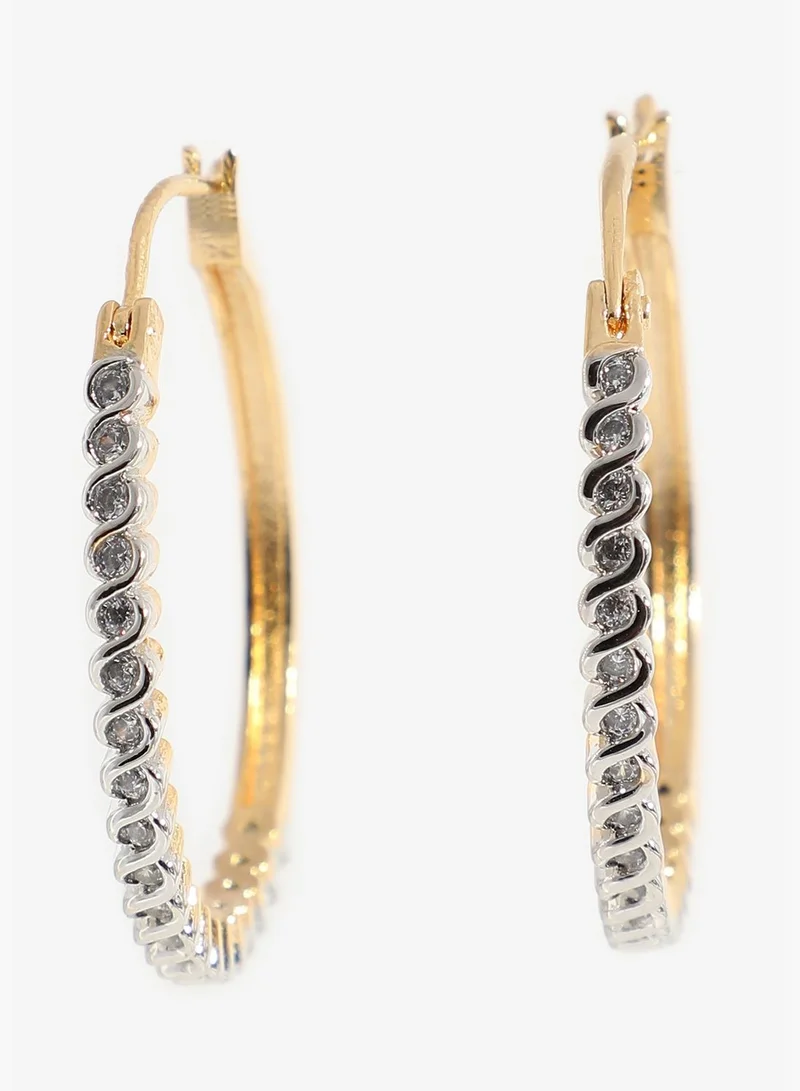SOHI Gold Plated Hoop Earring